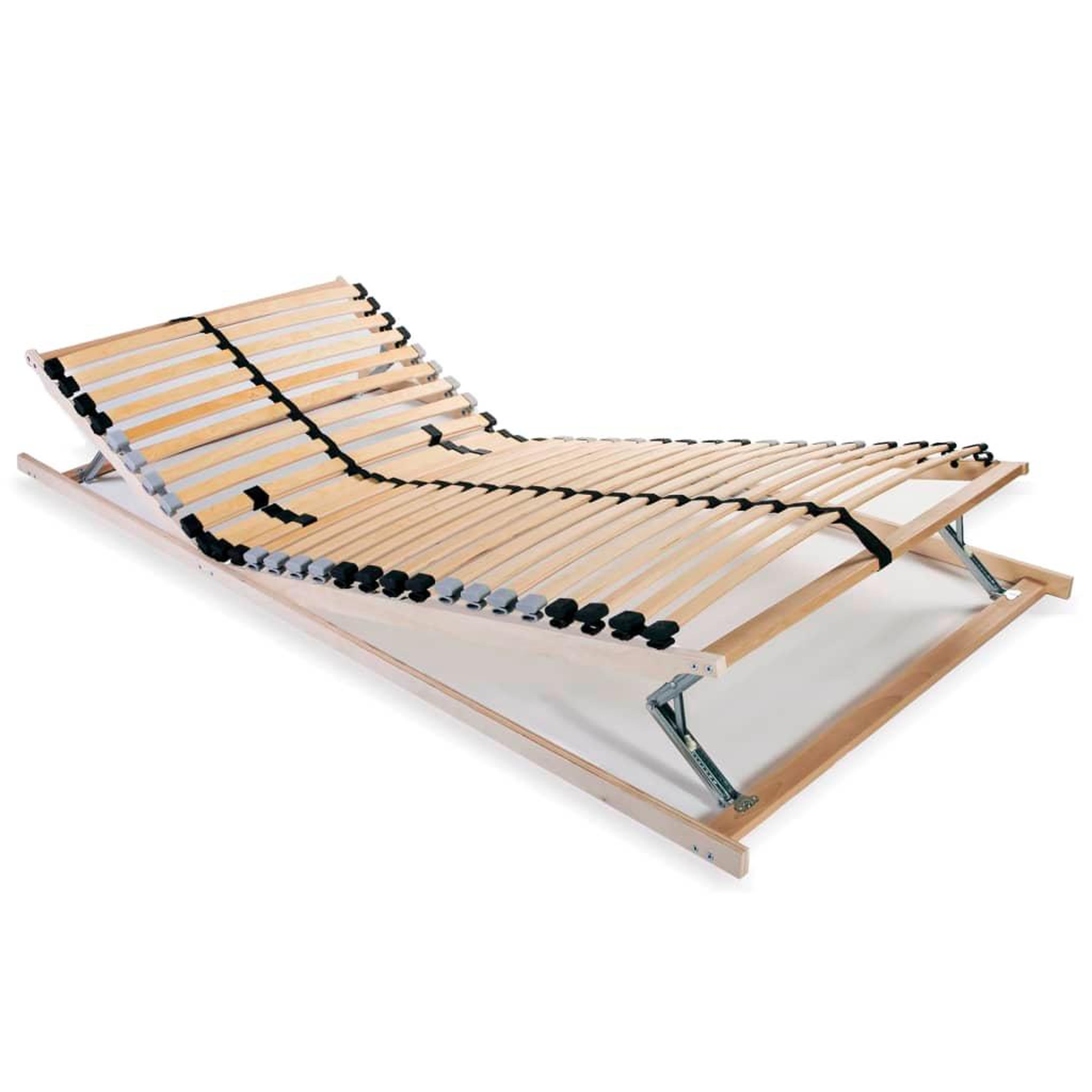 Voir la diapositive 1 : VIDAXL Sommier a lattes sans matelas avec 28 lattes 7 zones 80x200 cm