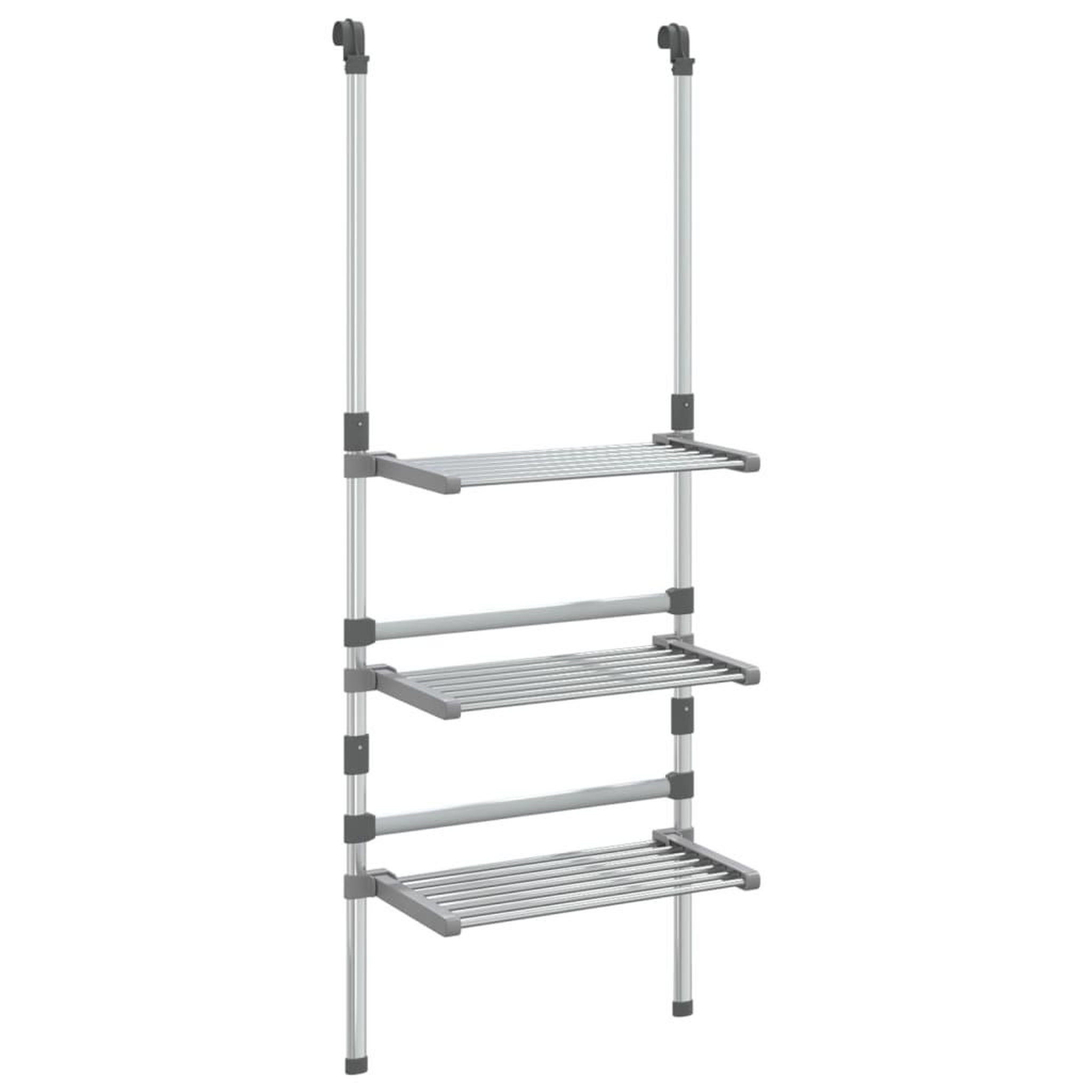 Voir la diapositive 2 : VIDAXL Sechoir a linge suspendu a 3 niveaux Aluminium