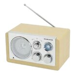 Denver Electronics Radio AM/FM Denver Electronics couleur bois clair