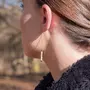 SLOYA Boucles d'oreilles pendantes Lumia en pierres de Lune