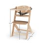 Voir la diapositive 6 : KINDERKRAFT Chaise haute bois 3 en 1 reglable avec harnais
