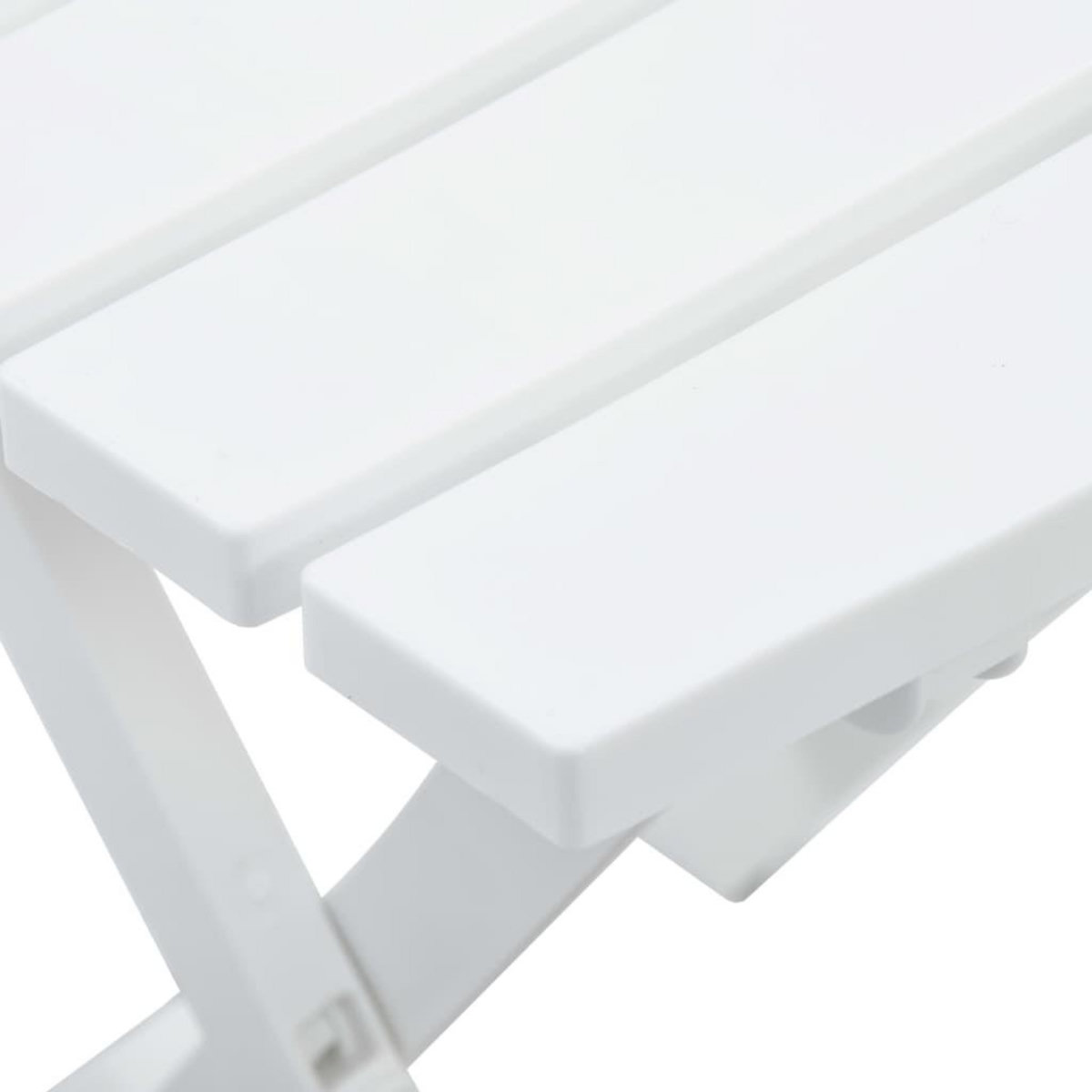 VIDAXL Table pliable de jardin 45,5x38,5x50 cm Blanc
