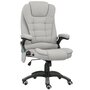 Voir la diapositive 1 : VINSETTO Fauteuil de bureau direction massant chauffant hauteur réglable dossier inclinable toile de lin gris clair