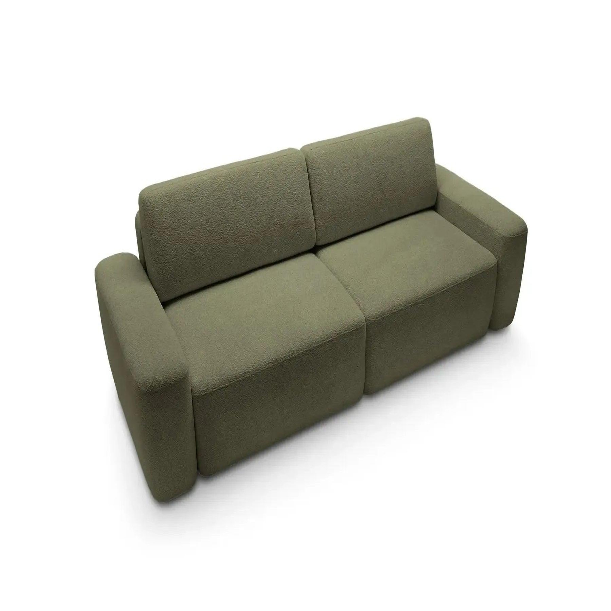 Voir la diapositive 6 : CASANOVA PARIS Ivy - canapé droit convertible coffre tissu chiné