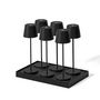 Voir la diapositive 1 : Lumisky 6 lampes LED avec plateau de chargement KELLY Noir Metal H38CM