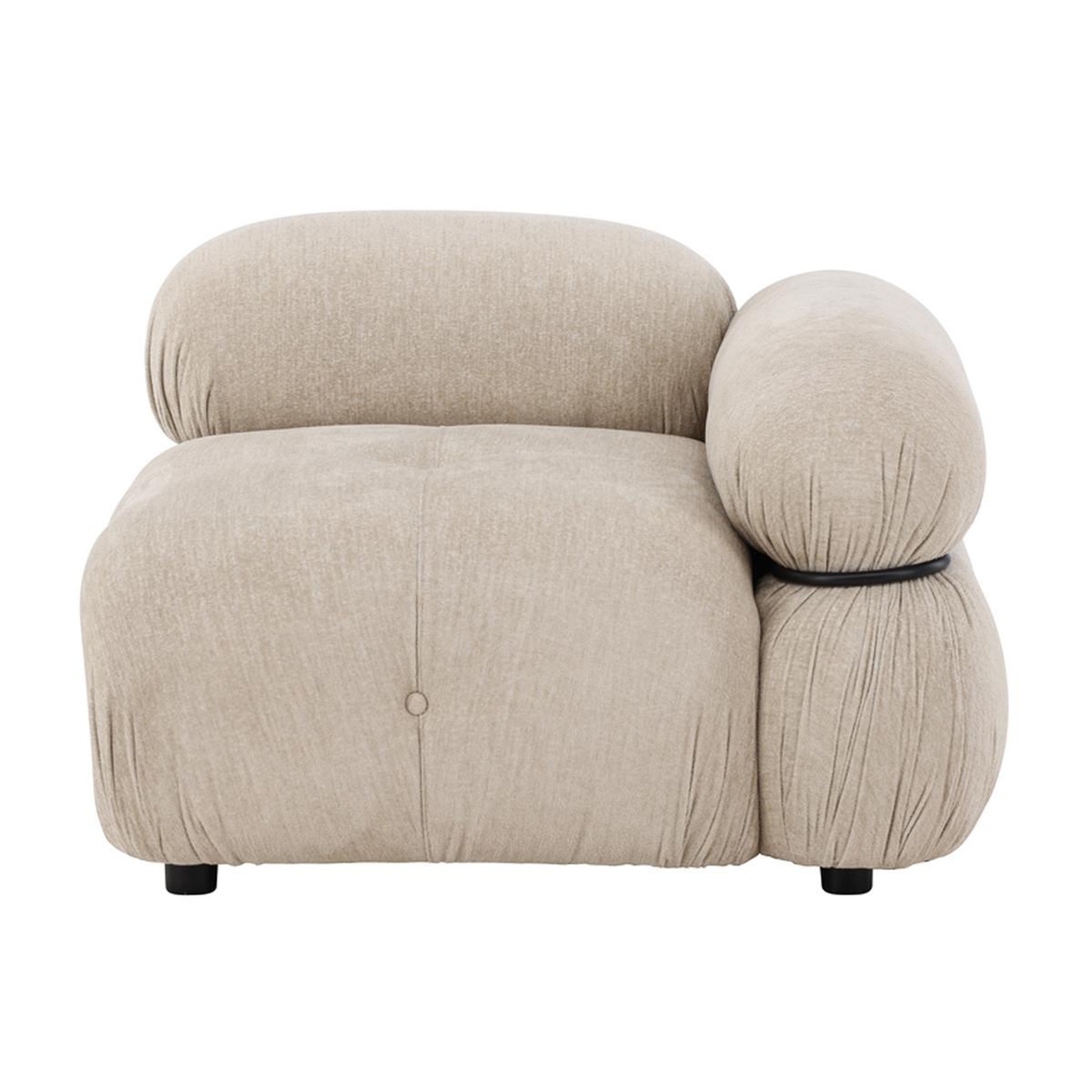 Voir la diapositive 2 : Paris Prix Module de canapé d'angle gauche  mika  95cm beige