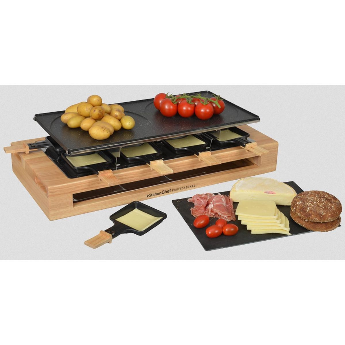 Kitchen chef Appareil à raclette 8 personnes 1500w - kcwood8maxi