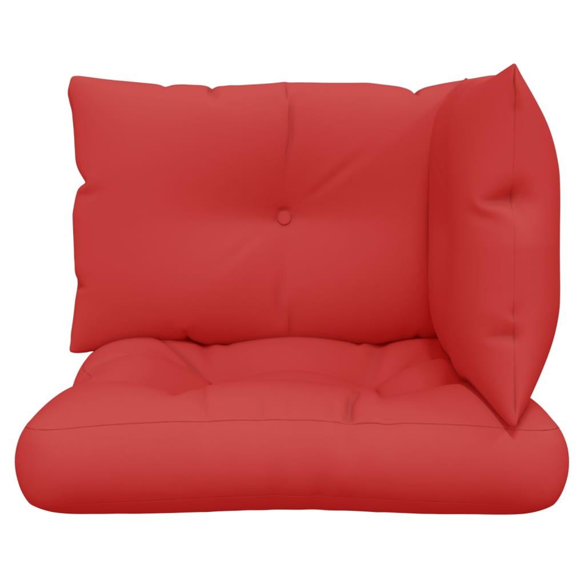 Voir la diapositive 5 : VIDAXL Coussins de palette lot de 3 rouge tissu