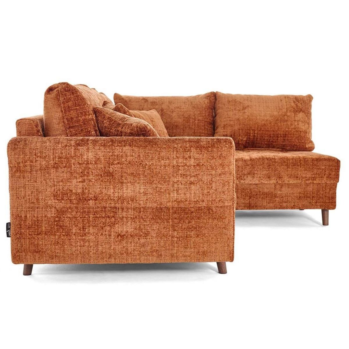 LISA DESIGN Rune - canapé d'angle droit 4 places en velours texturé