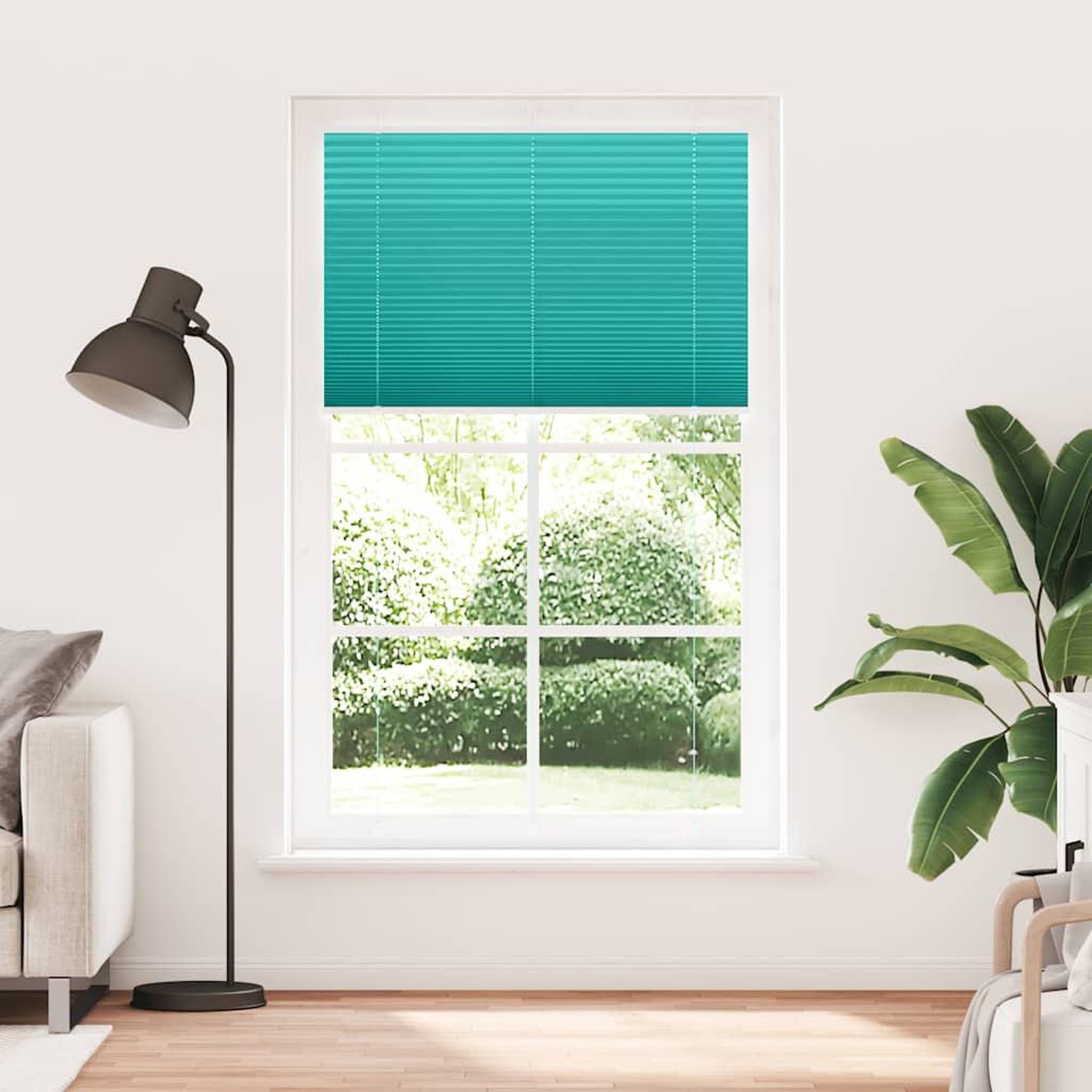 Voir la diapositive 2 : VIDAXL Store plisse vert petrole 120x200cm largeur du tissu 119,4cm