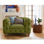 Voir la diapositive 1 : LISA DESIGN Walter - fauteuil chesterfield en velours - pieds bois