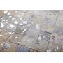 Voir la diapositive 3 : Paris Prix Tapis Patchwork en Cuir  Rocket  Gris & Argent
