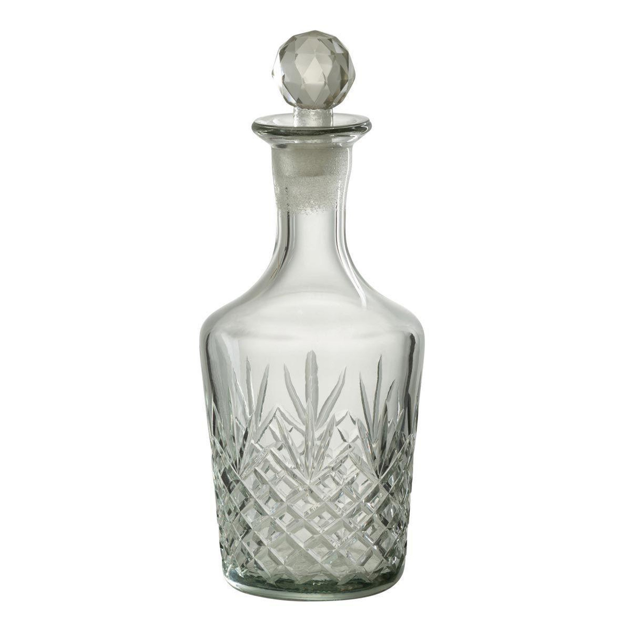 J-LINE Carafe design en verre  faune  28cm transparent
