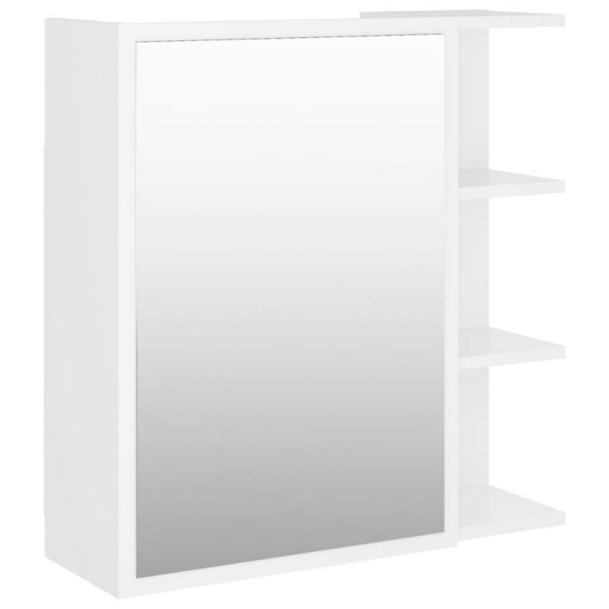 VIDAXL Armoire à miroir de salle de bain Blanc Bois d'ingénierie
