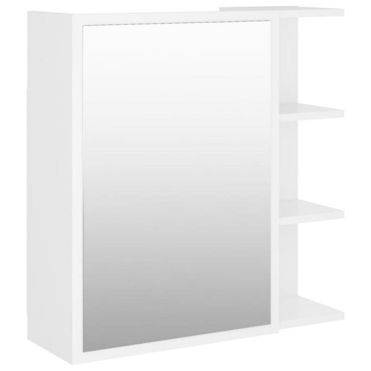 VIDAXL Armoire à miroir de salle de bain Blanc Bois d'ingénierie