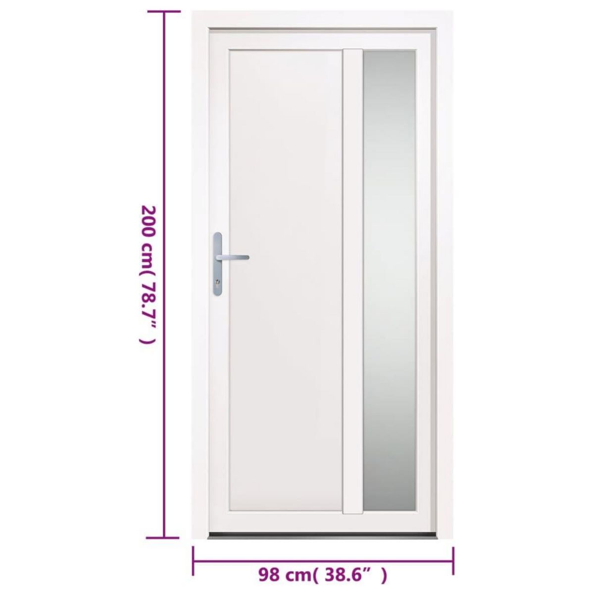 VIDAXL Porte d'entree Blanc 98x200 cm PVC