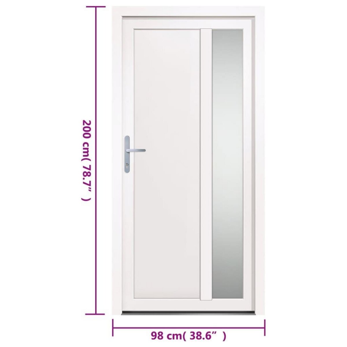 VIDAXL Porte d'entree Blanc 98x200 cm PVC