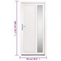 Voir la diapositive 6 : VIDAXL Porte d'entree Blanc 98x200 cm PVC