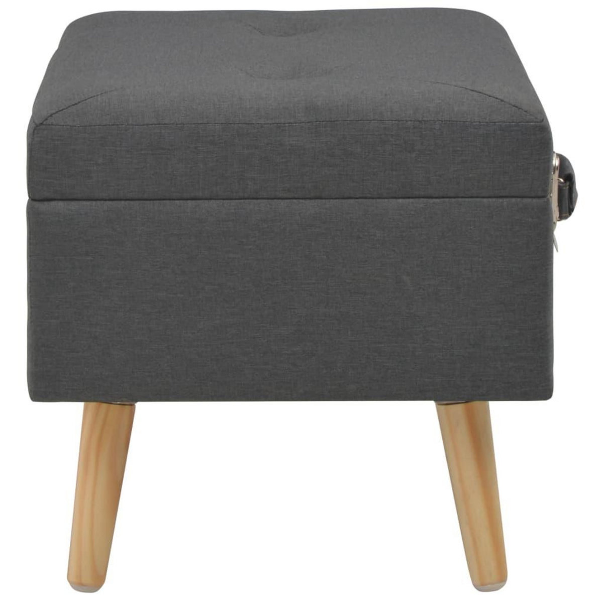 VIDAXL Tabouret de rangement 40 cm Gris fonce Tissu