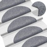 VIDAXL Tapis autoadhesifs de marches 5 pcs Gris clair 56x17x3 cm