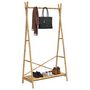 Voir la diapositive 4 : VIDAXL Porte vêtement avec étagère 102x50x190 cm bambou