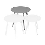 Proloisirs Table basse - MASSAÏ - Acier époxy - Ø50 cm - Gris