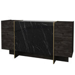 Habitat et Jardin Buffet en bois  Veyron  - 180 x 46 x 75 cm - Noir Or