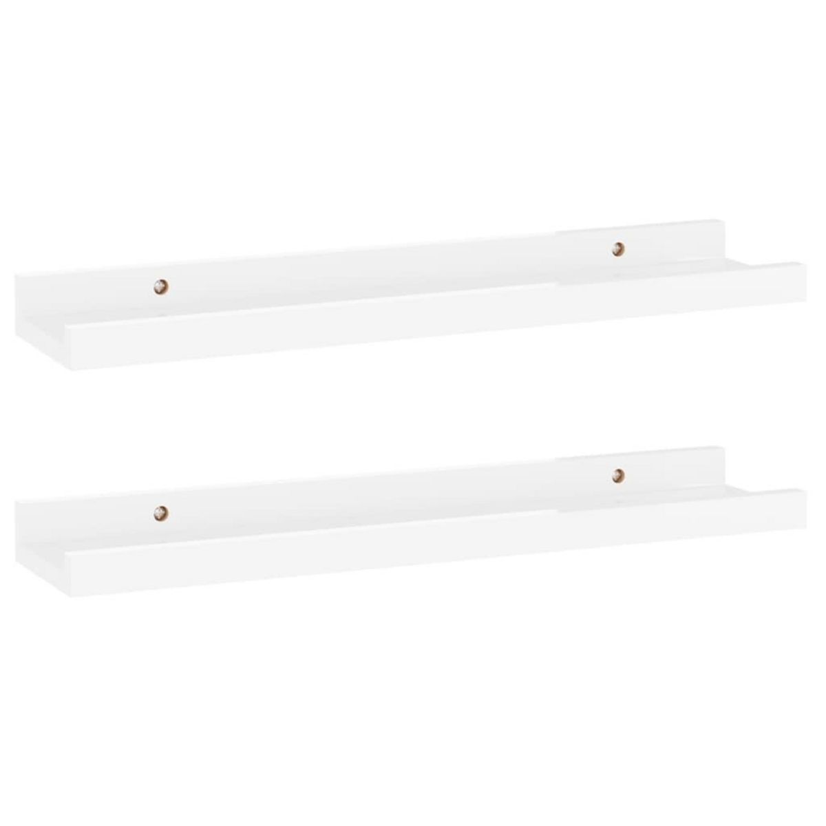 VIDAXL Etageres murales 2 pcs Blanc brillant 40x9x3 cm