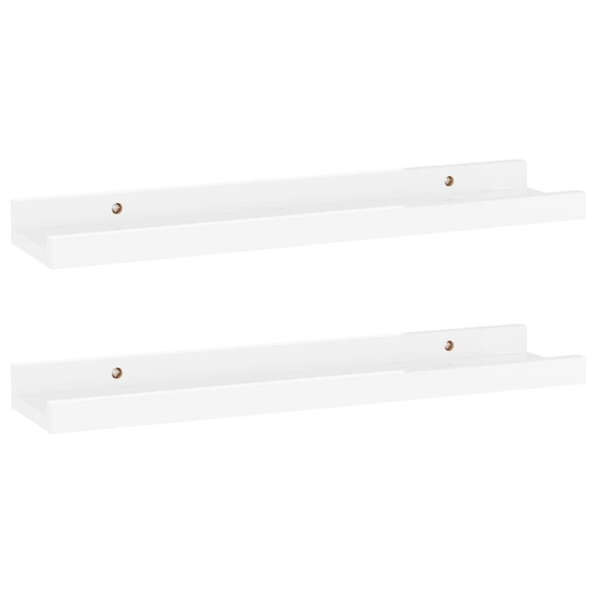 VIDAXL Etageres murales 2 pcs Blanc brillant 40x9x3 cm