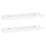Voir la diapositive 2 : VIDAXL Etageres murales 2 pcs Blanc brillant 40x9x3 cm