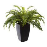 ATMOSPHERA Plante Artificielle en Pot  Fougère  55cm Vert