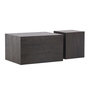 Voir la diapositive 1 : Paris Prix Lot de 2 Tables Basses Effet Bois  York  80cm Marron Foncé