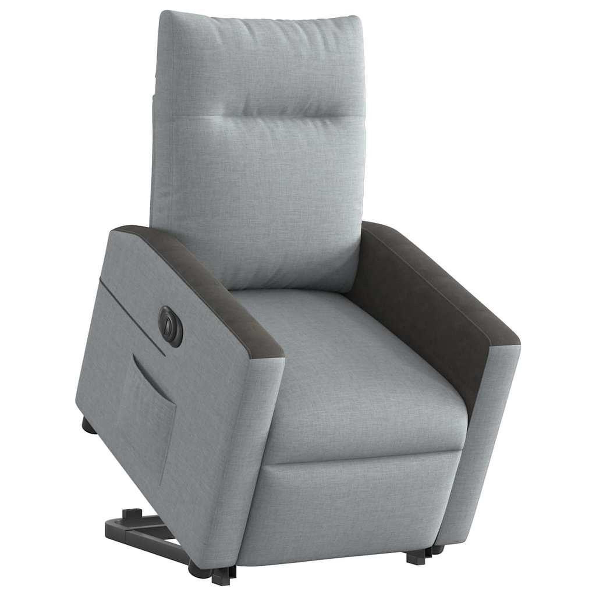 Voir la diapositive 2 : VIDAXL Fauteuil inclinable electrique gris clair tissu