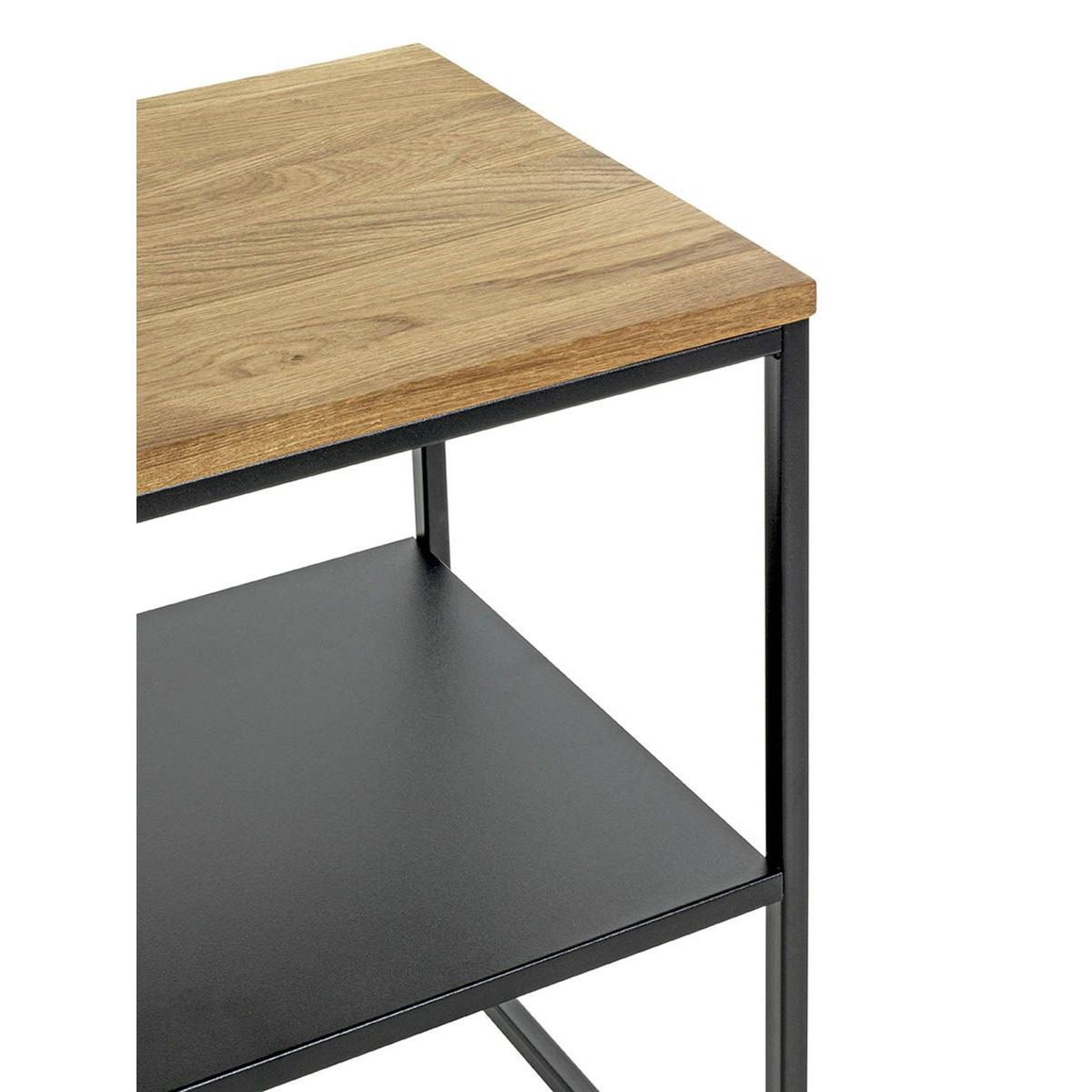 Voir la diapositive 4 : Paris Prix Table d'appoint 2 niveaux  pika  60cm chêne & noir
