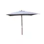 CONCEPT USINE Parasol en bois carré 250x250 cm toile gris MATERA