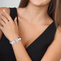 Voir la diapositive 2 : SC CRYSTAL Bracelet de charms perles blancs et acier SC Crystal
