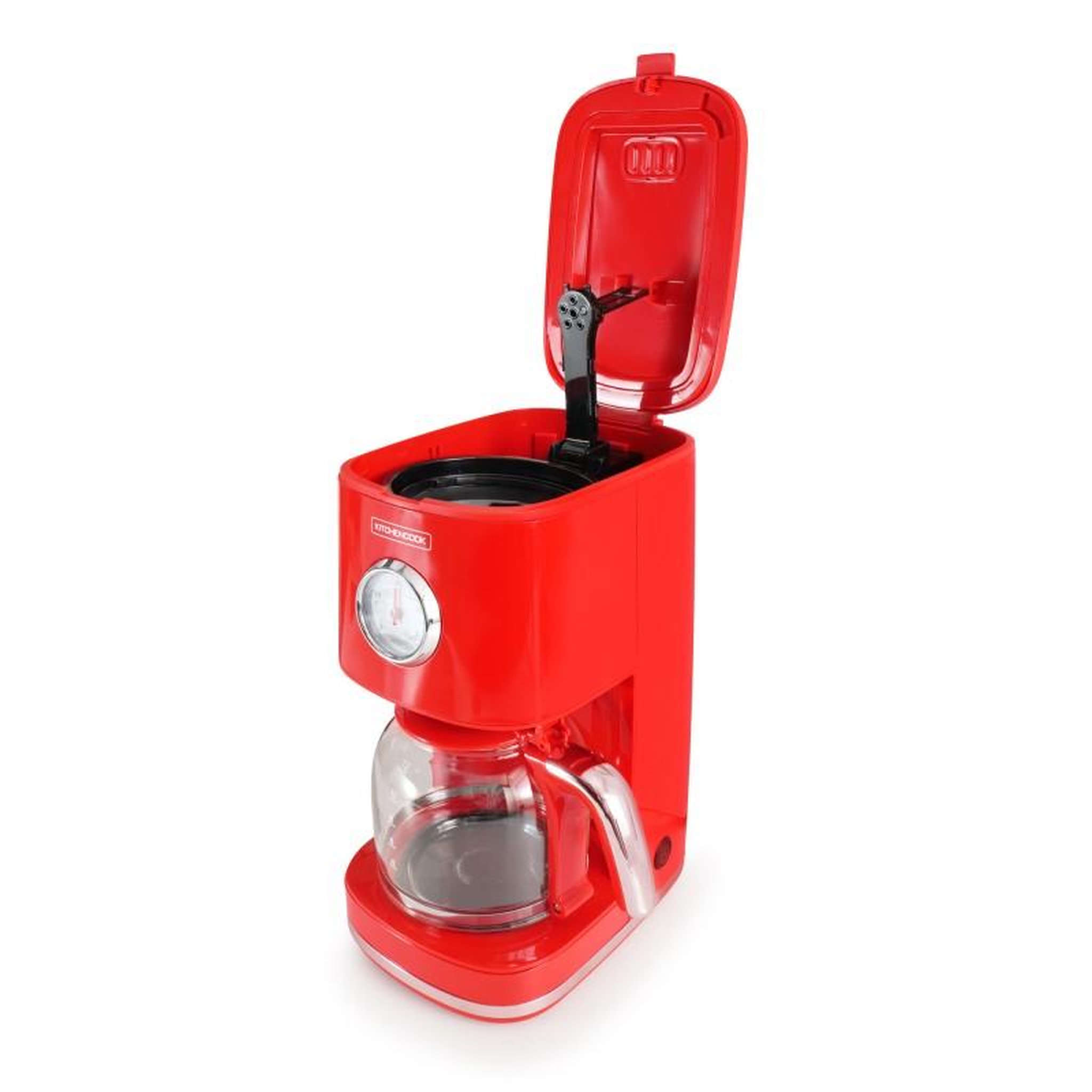 Voir la diapositive 5 : KITCHENCOOK Kitchencook - Cafetière Filtre Rétro 1,5l - Filtre Réutilisable Nylon - Arrêt Automatique - Maintien Au Chaud