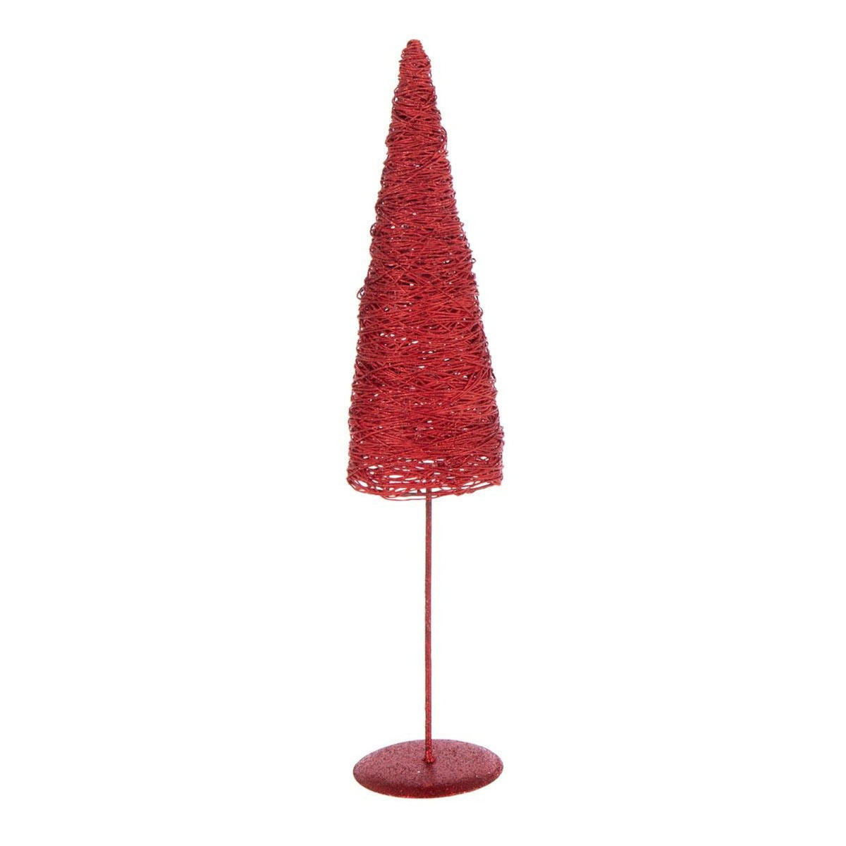 Paris Prix Sapin de Noël sur Socle  Glitter  58cm Rouge