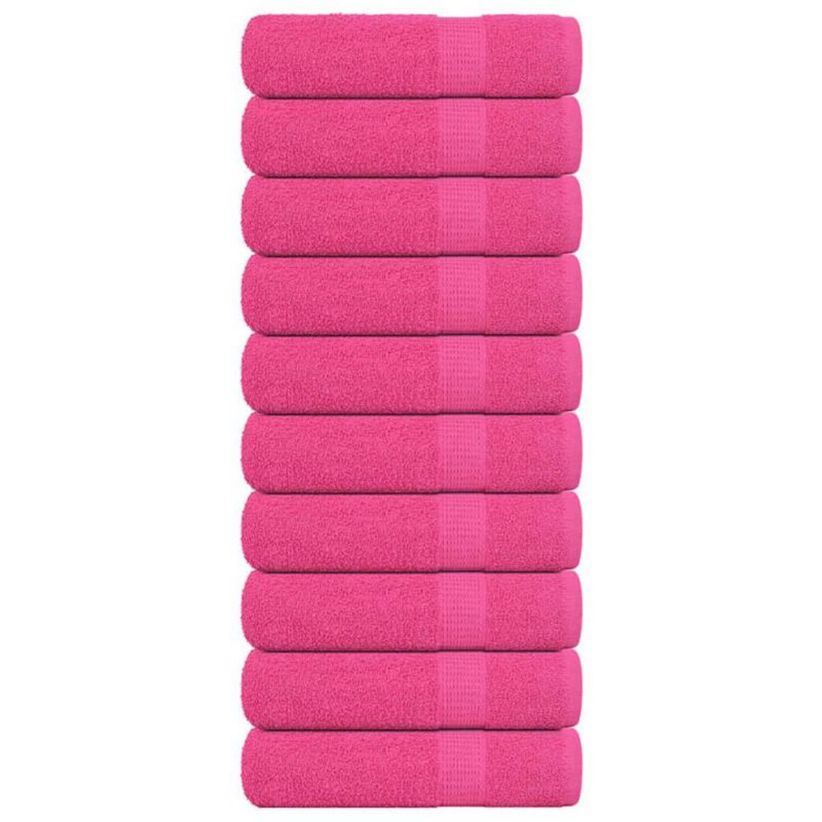 VIDAXL Serviettes de bain 10 pcs rose 100x150 cm 360 g m² 100% coton