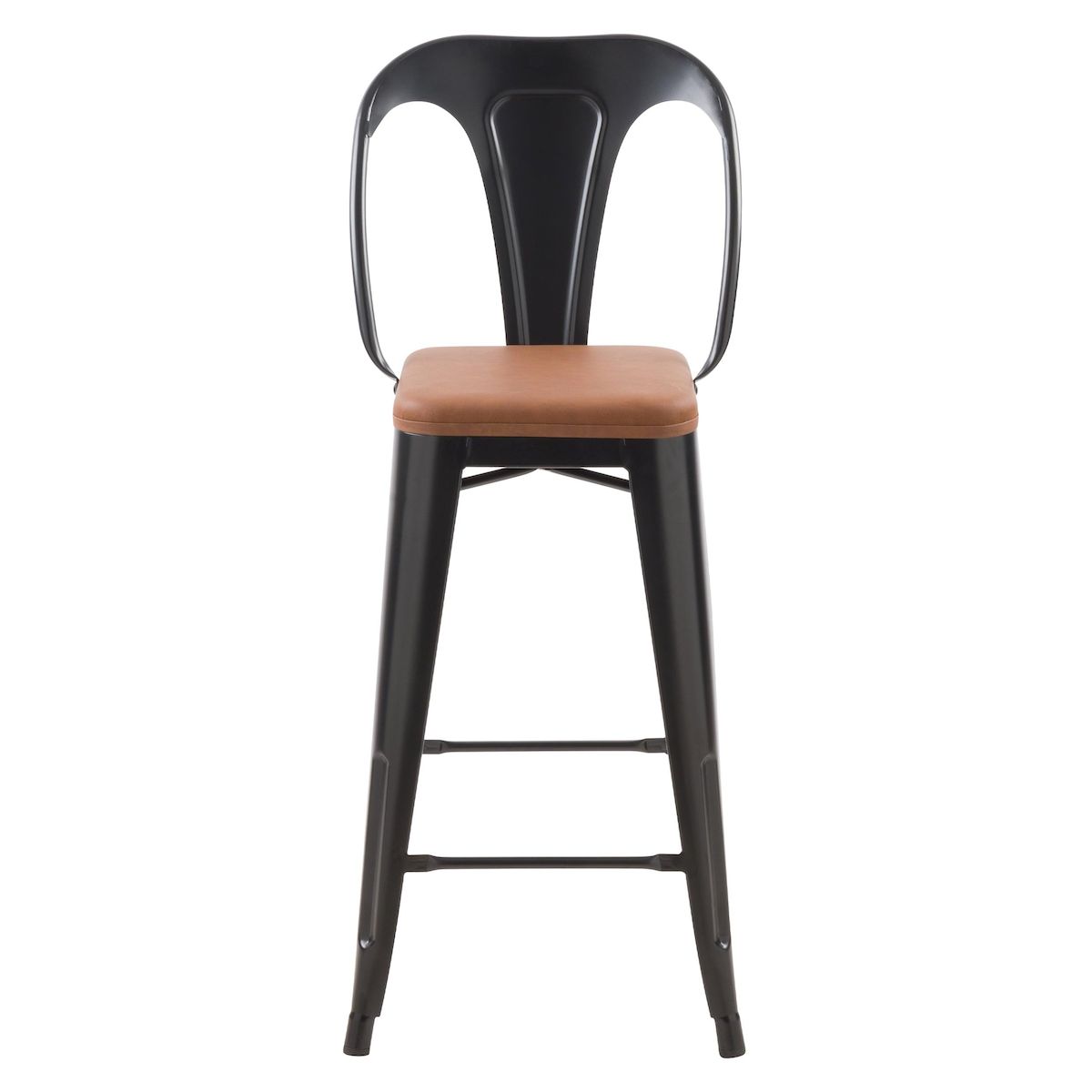 Rendez vous déco Lot de 2 chaises pour îlot central 68 cm noires et marron - Charly