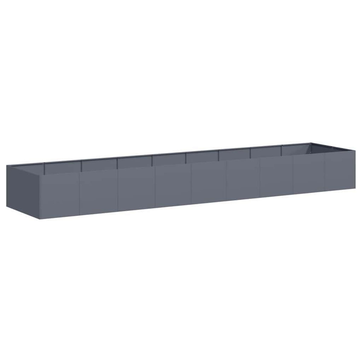 VIDAXL Jardiniere anthracite 360x80x40 cm acier
