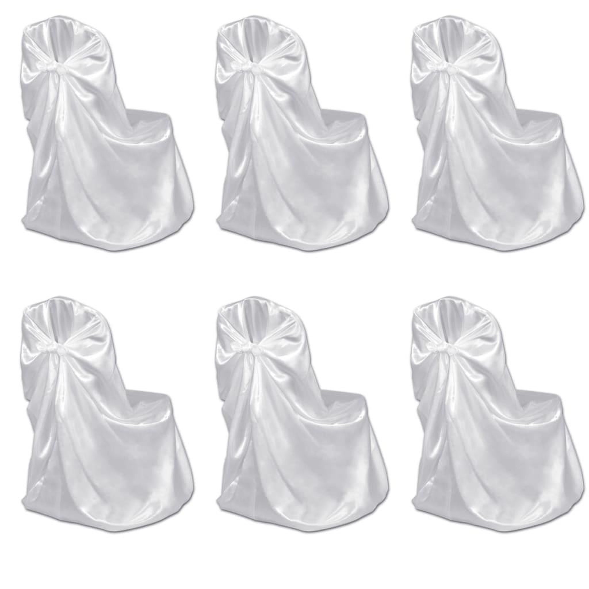 Voir la diapositive 2 : VIDAXL Housses de chaise pour banquet de mariage 12 pcs Blanc