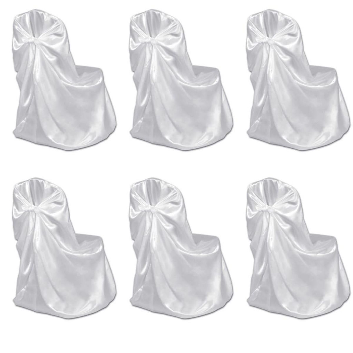 VIDAXL Housses de chaise pour banquet de mariage 12 pcs Blanc