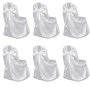 Voir la diapositive 2 : VIDAXL Housses de chaise pour banquet de mariage 12 pcs Blanc