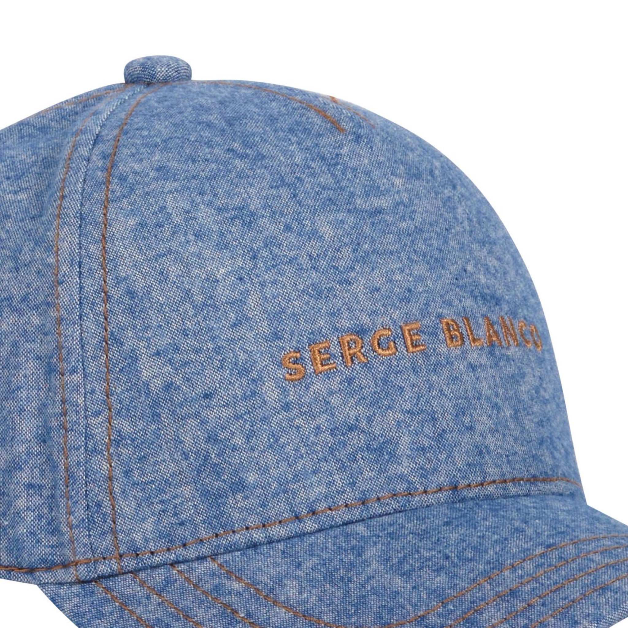 Voir la diapositive 3 : SERGE BLANCO Casquette Baseball homme chambray effet denim Jean