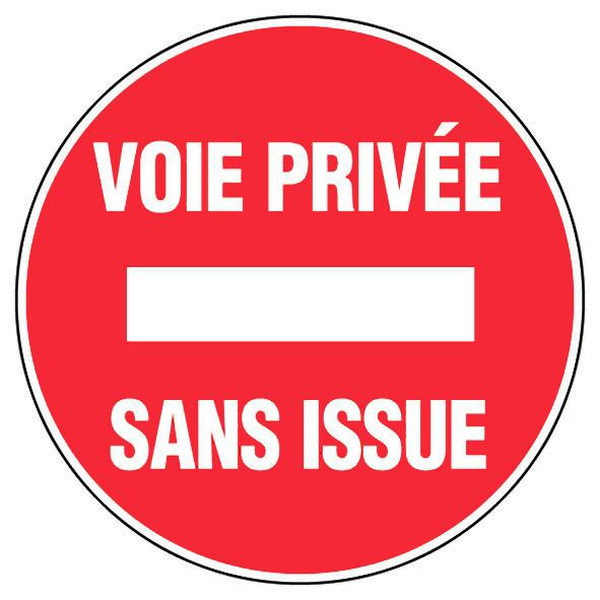 CENTRALE BRICO Panneau disque diametre 300 mm rigide voie privee sans issue NOVAP polystyrène L