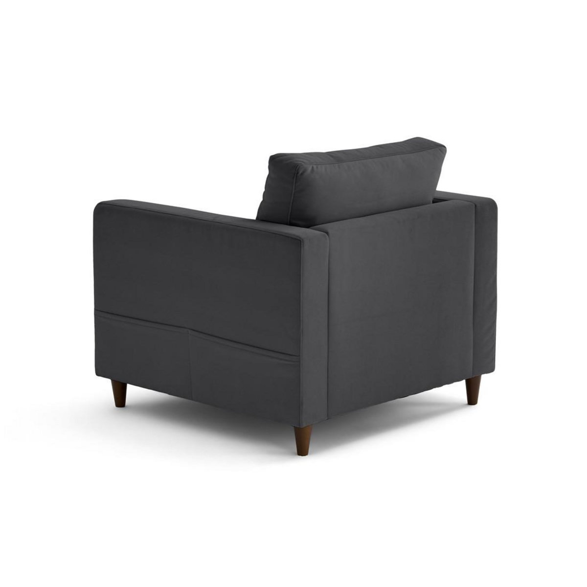 LISA DESIGN Anna - fauteuil avec poche en velours - pieds en bois