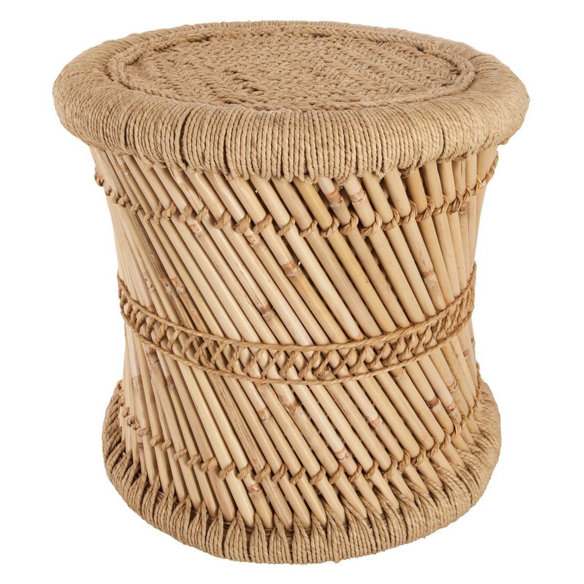 Voir la diapositive 3 : ATMOSPHERA Lot de 2 tables d'appoint  nomade  38cm naturel
