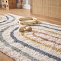 Voir la diapositive 2 : SWEEEK Tapis enfant arc-en-ciel, tapis intérieur crème et multicolore, poils longs shaggy