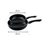 Voir la diapositive 3 : ELO Set de 2 woks de cuisine 20 cm et 28 cm avec fond en nid d'abeille et doseur d'huile Elo Smart Life